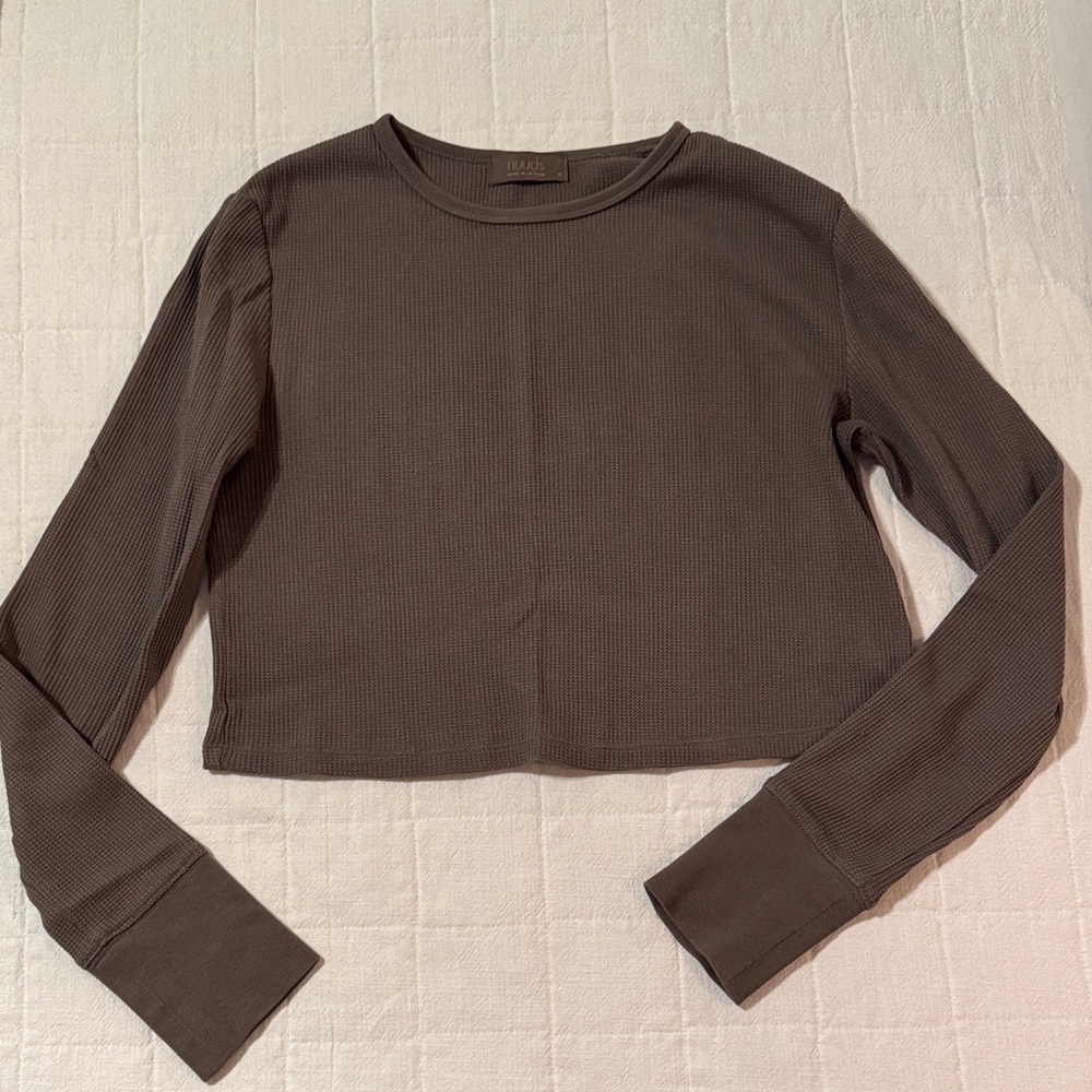 Nuuds mocha microwaffle crop top
